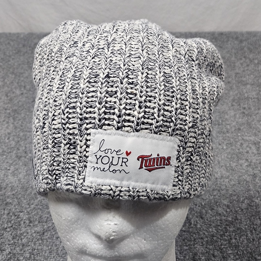 Minnesota Twins Love Your Melon Beanie Black White Marl Knit Cap Hat Made in USA